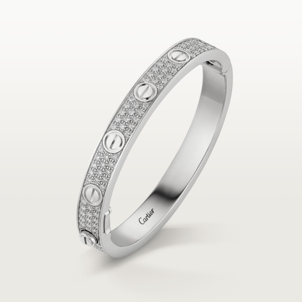 Love bracelet White gold, diamonds