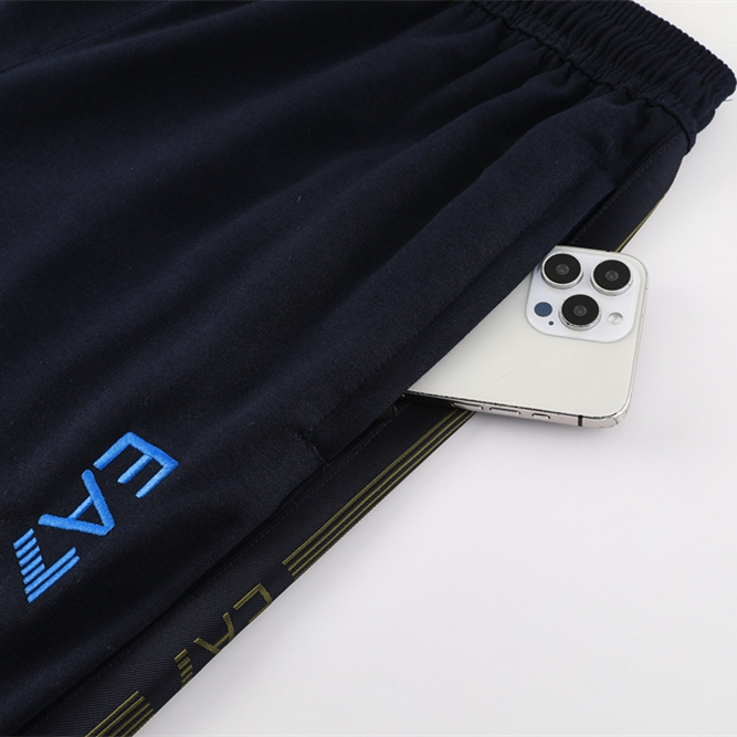 ManixJersey.com | Napoli 24-25 Hooded Jacket Training Tracksuit - Army Green Top and Deep Blue Pants -Customize Name, Number and Patch | Worldwide Shipping