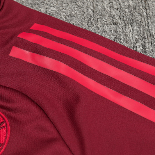 Higojerseys-Bayern Munich 24-25 Kids Long Sleeve Training Set - Deep Red
