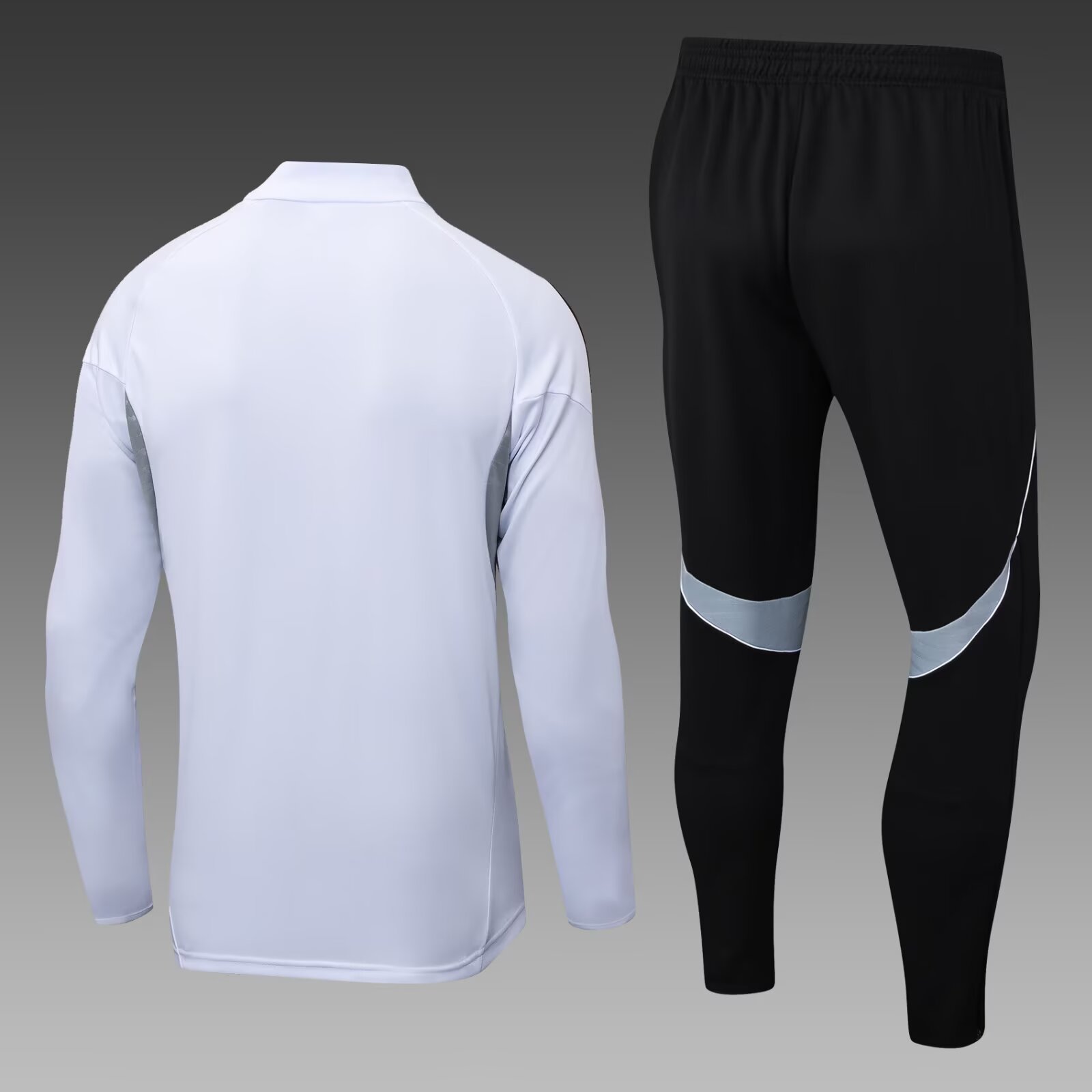 2025/2026 Real Madrid Half-Pull Training Suit White Football Shirt 1:1 Thai Quality Set:football jersey mysite: unitedjerseyfootball 邓江浪:football