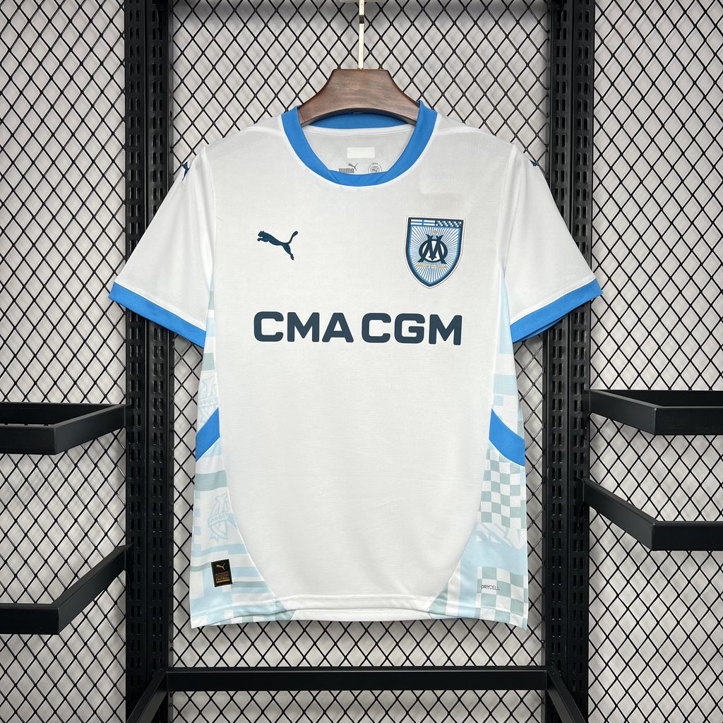 Higojerseys-Marseille 24-25 Home Stadium Jersey - Fans Version