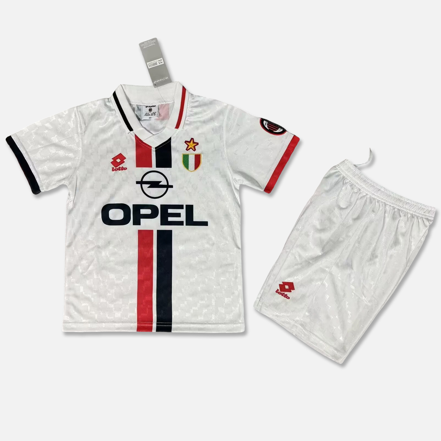Higojerseys-Retro AC Milan 1996-97 Away Kids Kit