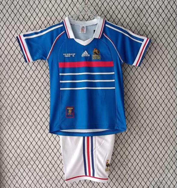 1998 Retro France Home Football Shirt Kids Size Suit-mysite Custom Football Kit- Nextkits