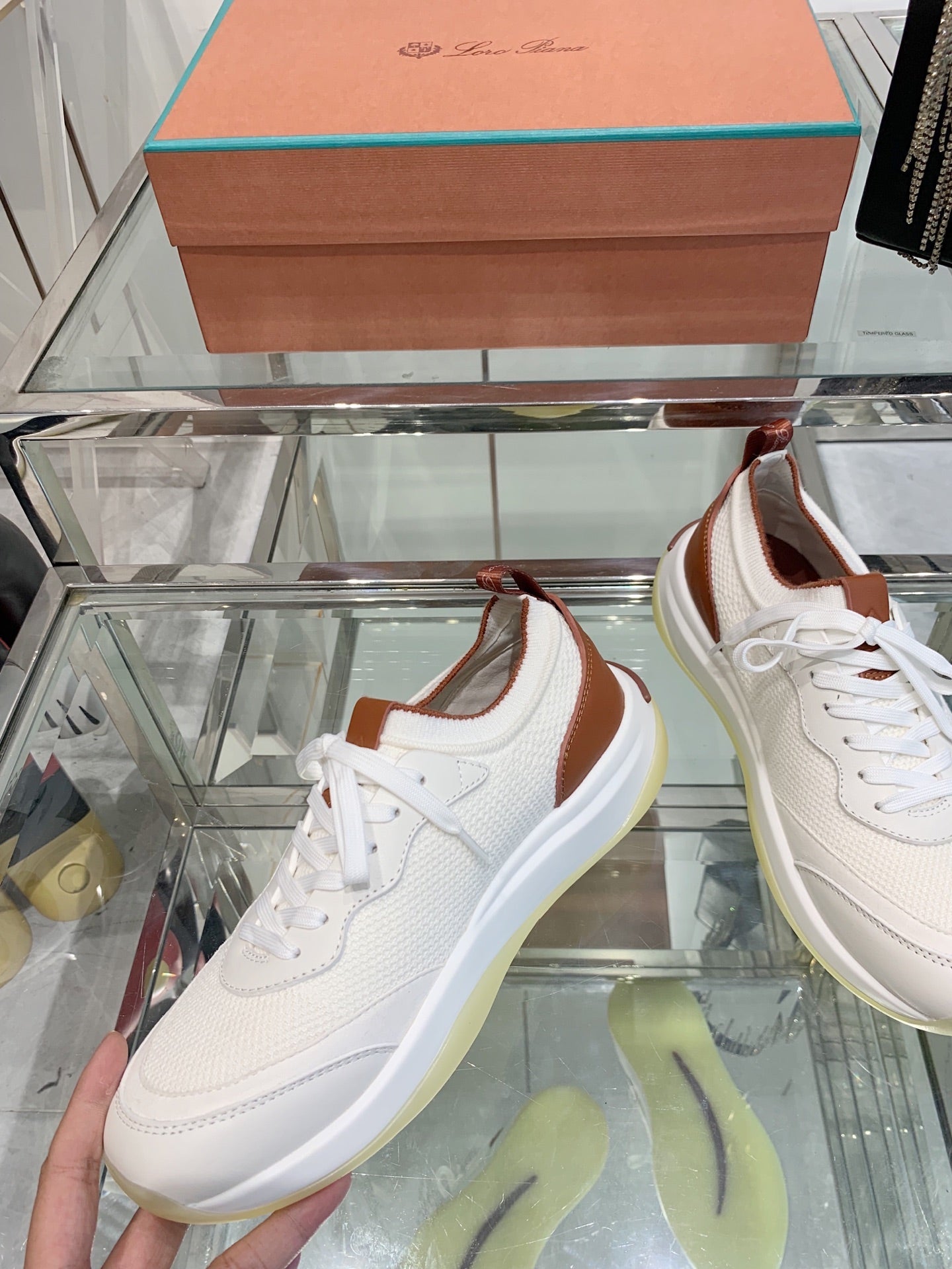 SNEAKER IN WHITE CANVAS MIX SUEDE WITH LAMBSKIN、mysite、Cacoeks