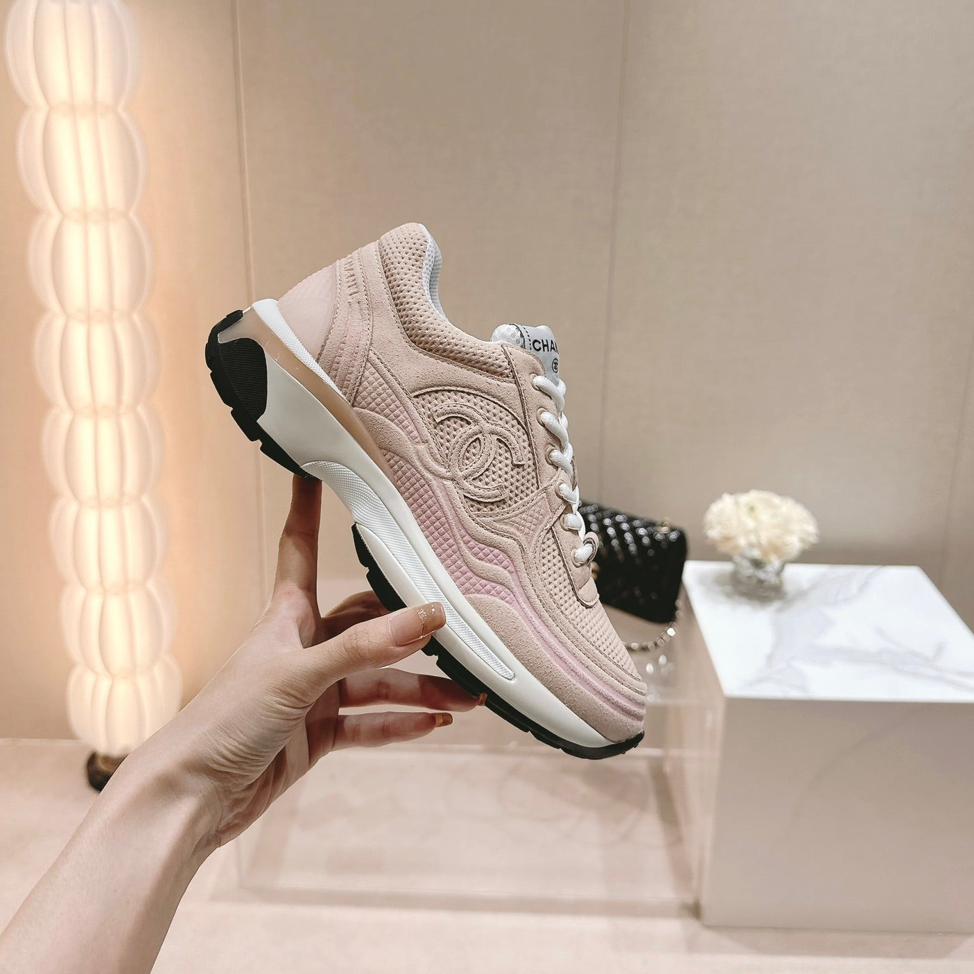 Pale Pink Sneaker Breathable mesh、mysite、Cacoeks