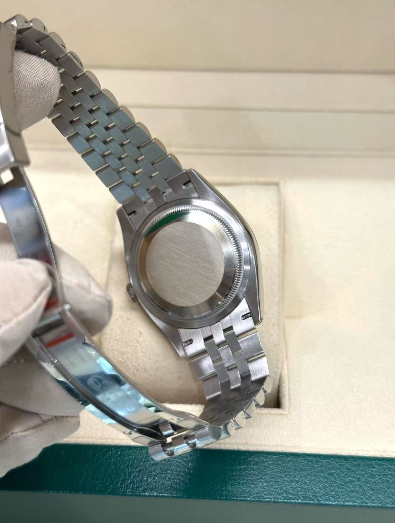 Rolex Datejust 36mm Super Clone Swiss Watch Stainless Steel Jubilee Bracelet Mint Green Dial Ref M126234-0045-3235 Swiss Movement