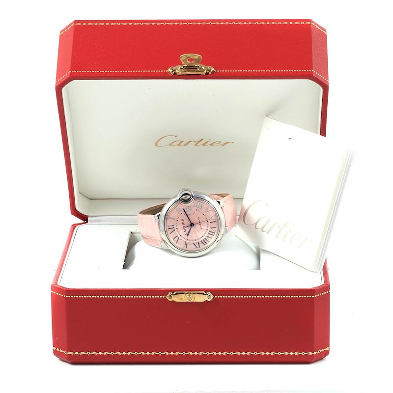 Super Clone 1:1 CARTIER Ballon Bleu Bleu Pink Dial 36mm WSBB0007 Replica-fasswatch