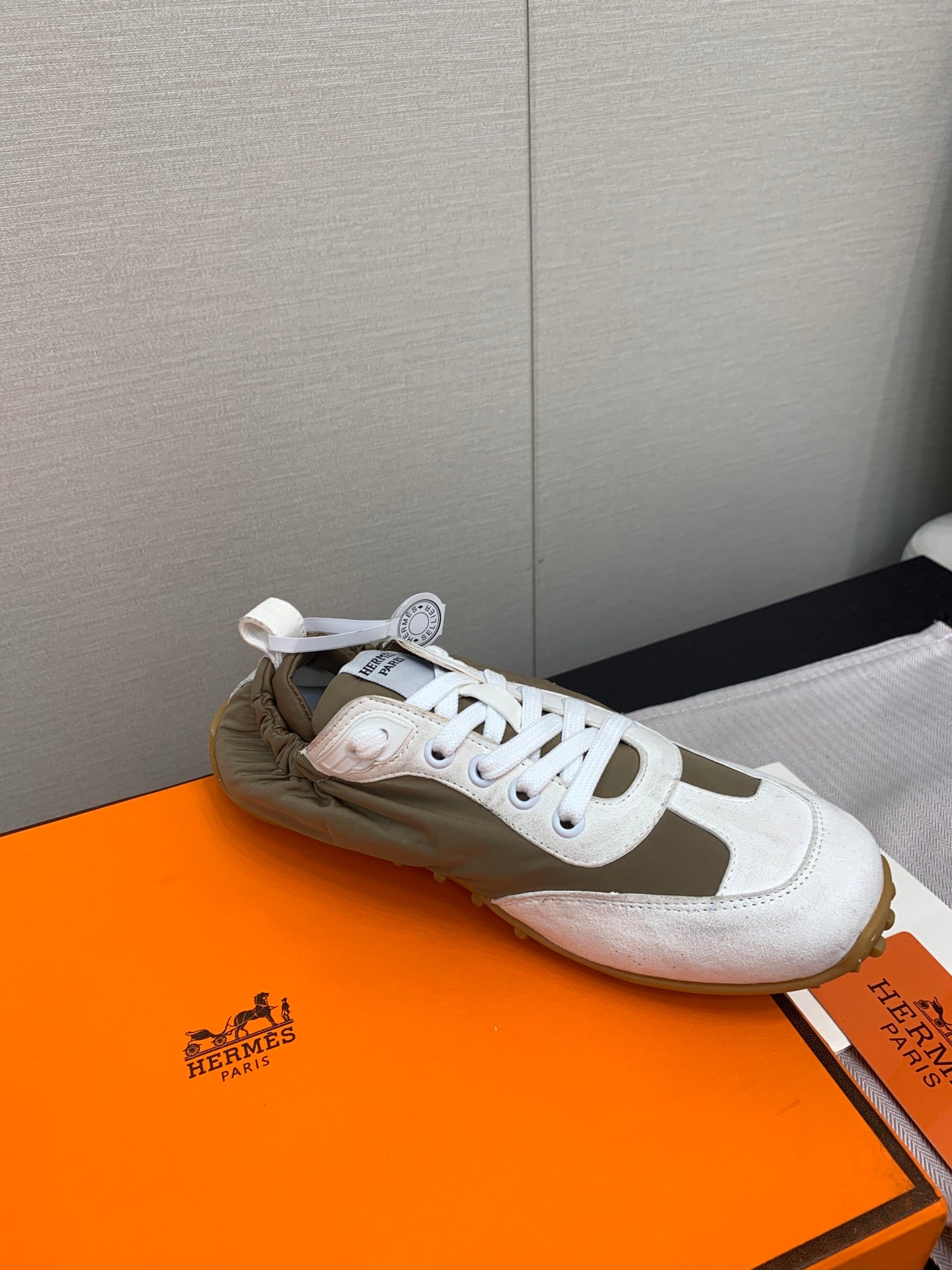 SKATEBOARD SHOES LIGHT GRAY MIX PEANUT CALFSKIN、mysite、Cacoeks