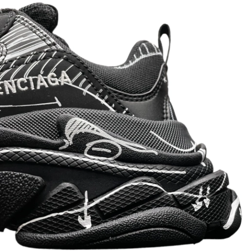 Balenciaga Triple S Sketch Sneaker in Black、mysite、Cacoeks