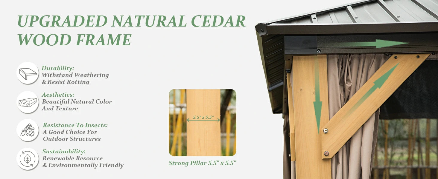 Domi Outdoor Living wood gazebo