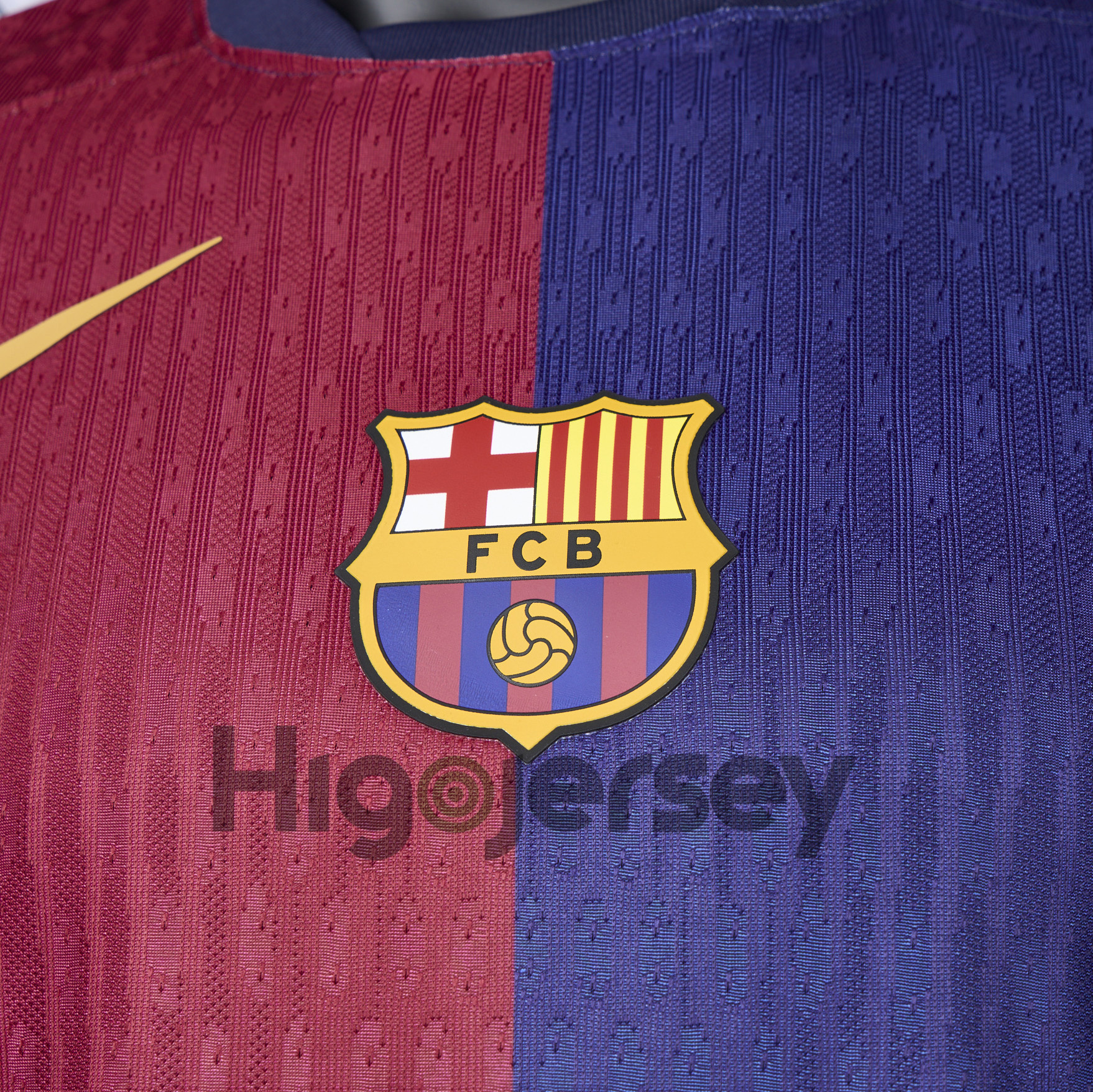 Higojerseys-Barcelona 24-25 Home Unsponsored Jersey - Player Version