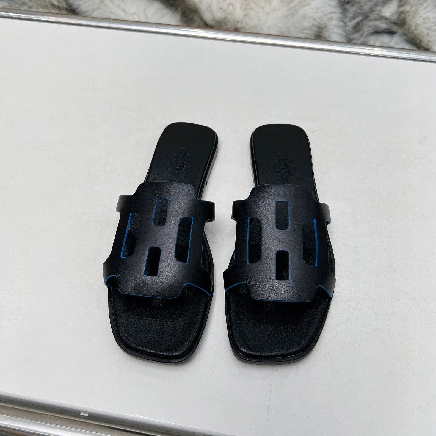FLATFORM SANDAL BLACK CALFSKIN、mysite、Cacoeks