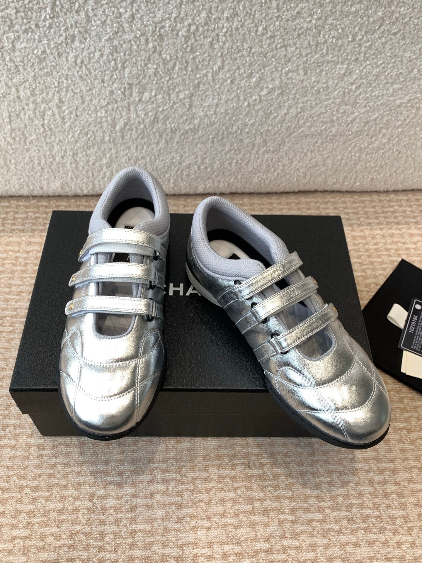 MARY JANE SNEAKERS IN SILVER LAMBSKIN、mysite、Cacoeks