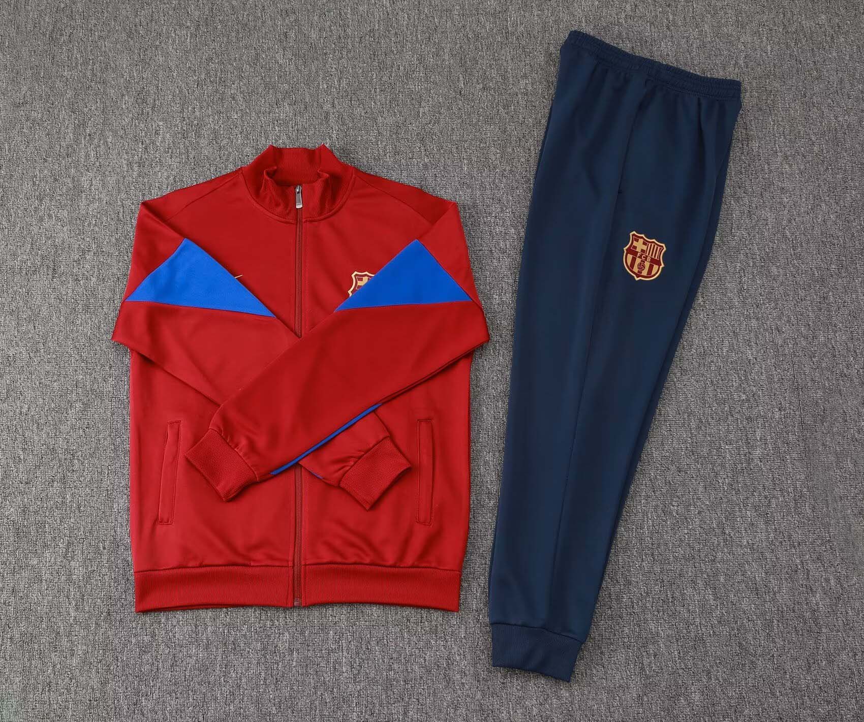 2024/2025 Barcelona Long Zipped Jacket Red Jersey Set:football jersey mysite: unitedjerseyfootball 邓江浪:football
