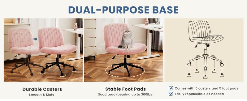 Product Introduction of 【Star Furniture】Height Adjustable Criss Cross Chair with No Wheels / with Wheels- Office Wide Swivel Home Office Desk Chairs Reading Chair 2