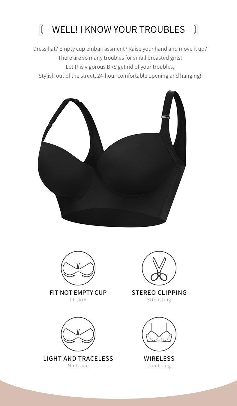 Plus size girls' bra, comfortable, slimming and anti-sagging