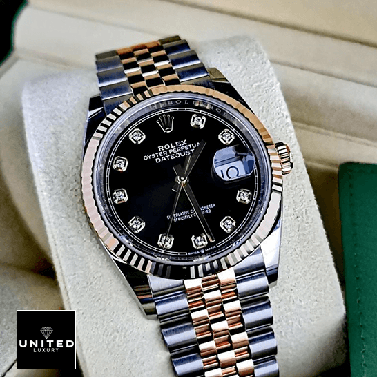 Rolex Datejust 126231 Everose Gold Jubilee Replica in the rolex box