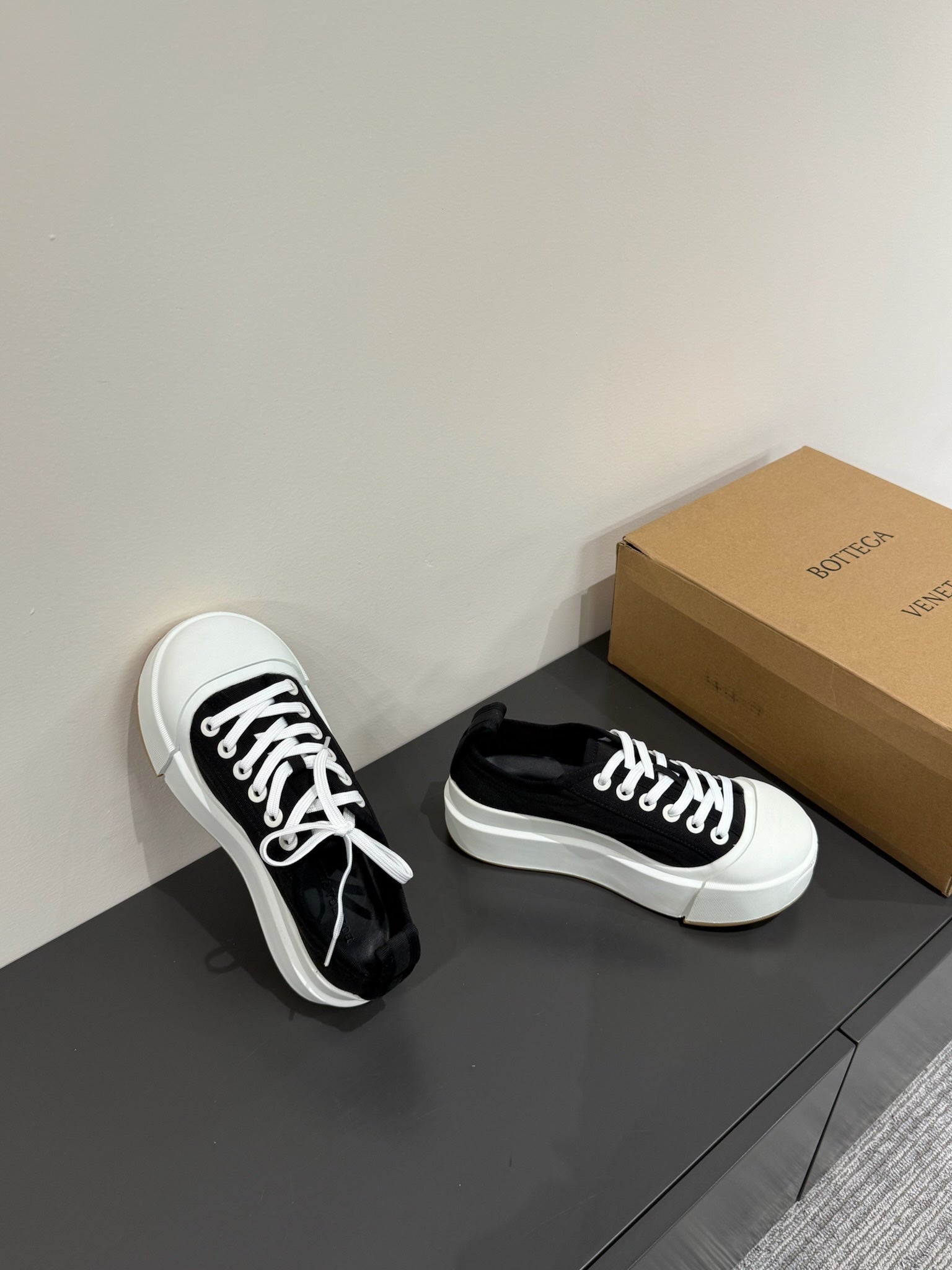 VULCAN PLATFORM SNEAKER IN BLACK CANVAS、mysite、Cacoeks