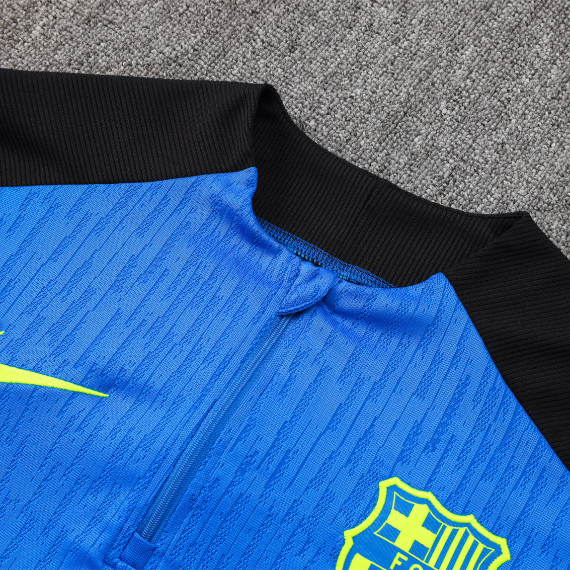 JerseysGala.com | Barcelona 24-25 Long Sleeve Training Set - Player Version - Blue Top and Black Pants -Customize Name, Number and Patch | Worldwide Shipping
