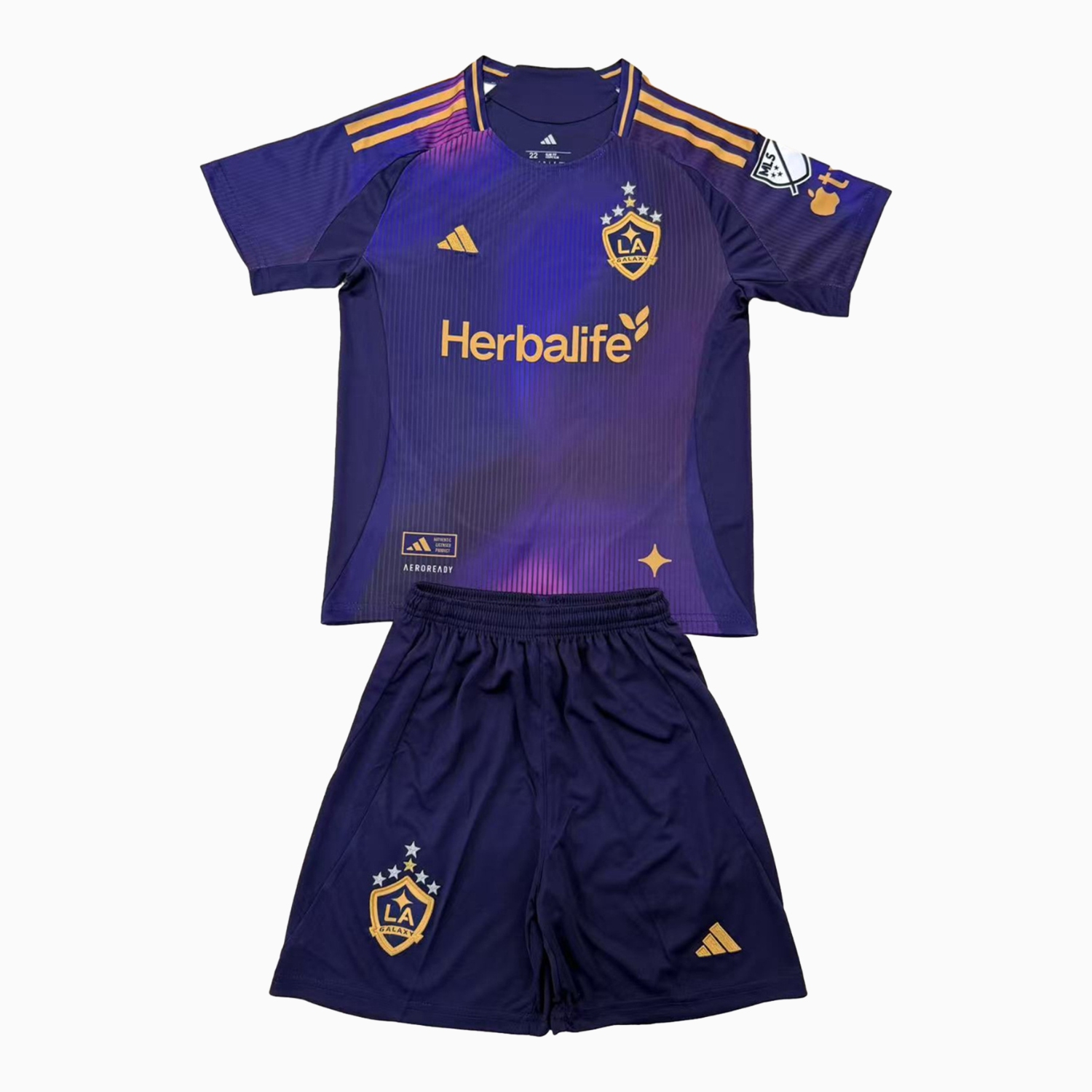 Funinjersey-LA Galaxy 2025 Away Men's Adult Jersey Set - Fans Version