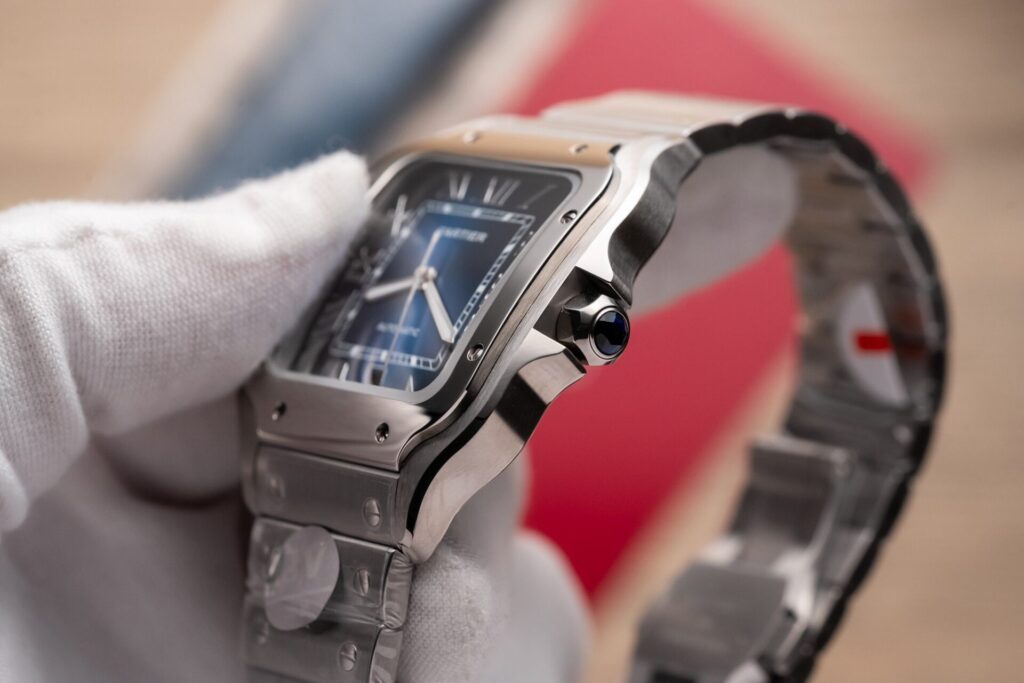 Đồng Hồ Cartier Santos de Cartier WSSA0013 Rep 11 Blue Dial BV 39 (9)