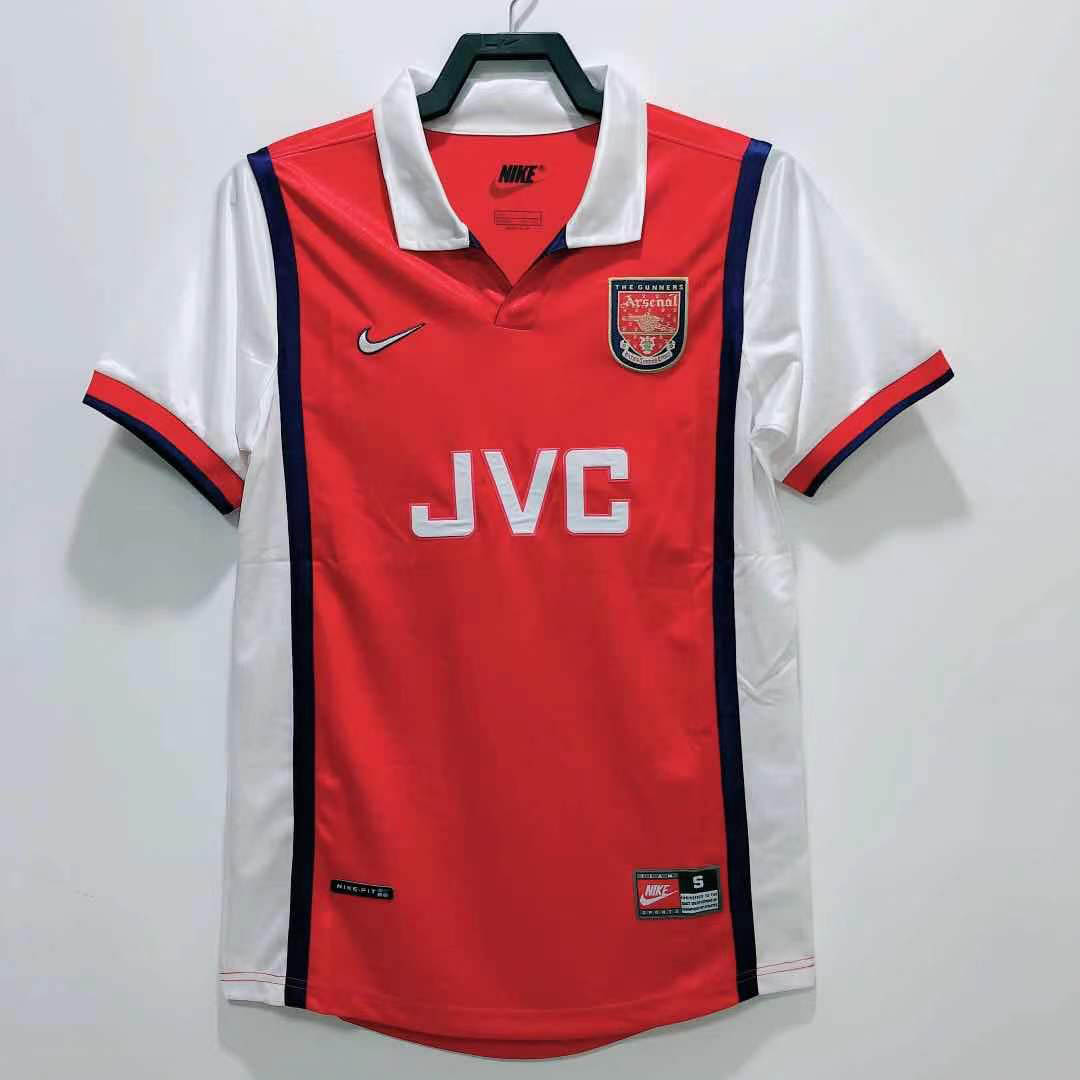 1998/1999 Retro Arsenal Home Football Shirt 1:1 Thai Quality:football jersey mysite: unitedjerseyfootball 邓江浪:football