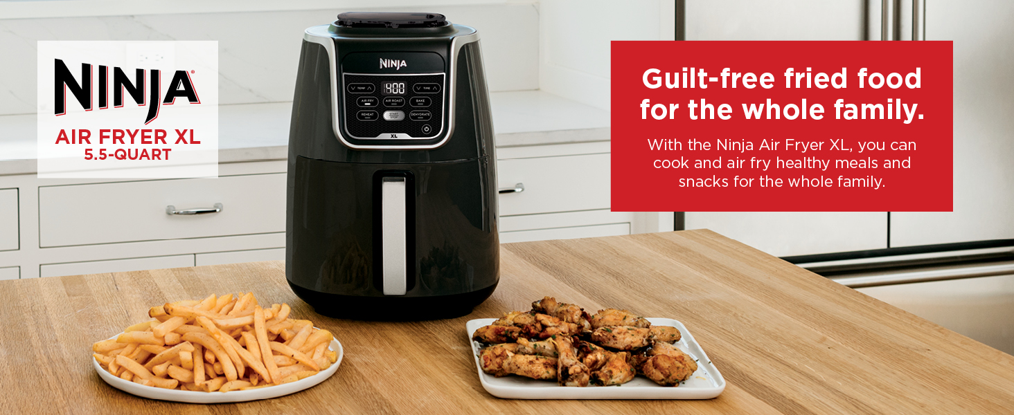 Guilt-free fried food for the whole family.With the Ninja Air Fryer XL, you can cook
