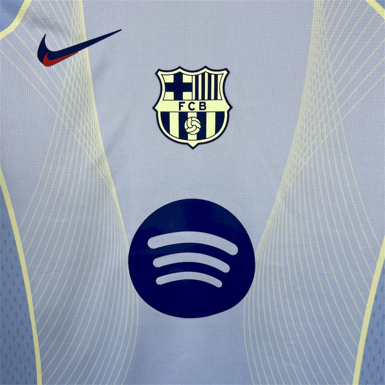 UltraTrikot-Barcelona 25-26 T90 Yellow Lines Light Blue Special Jersey - Fans Version