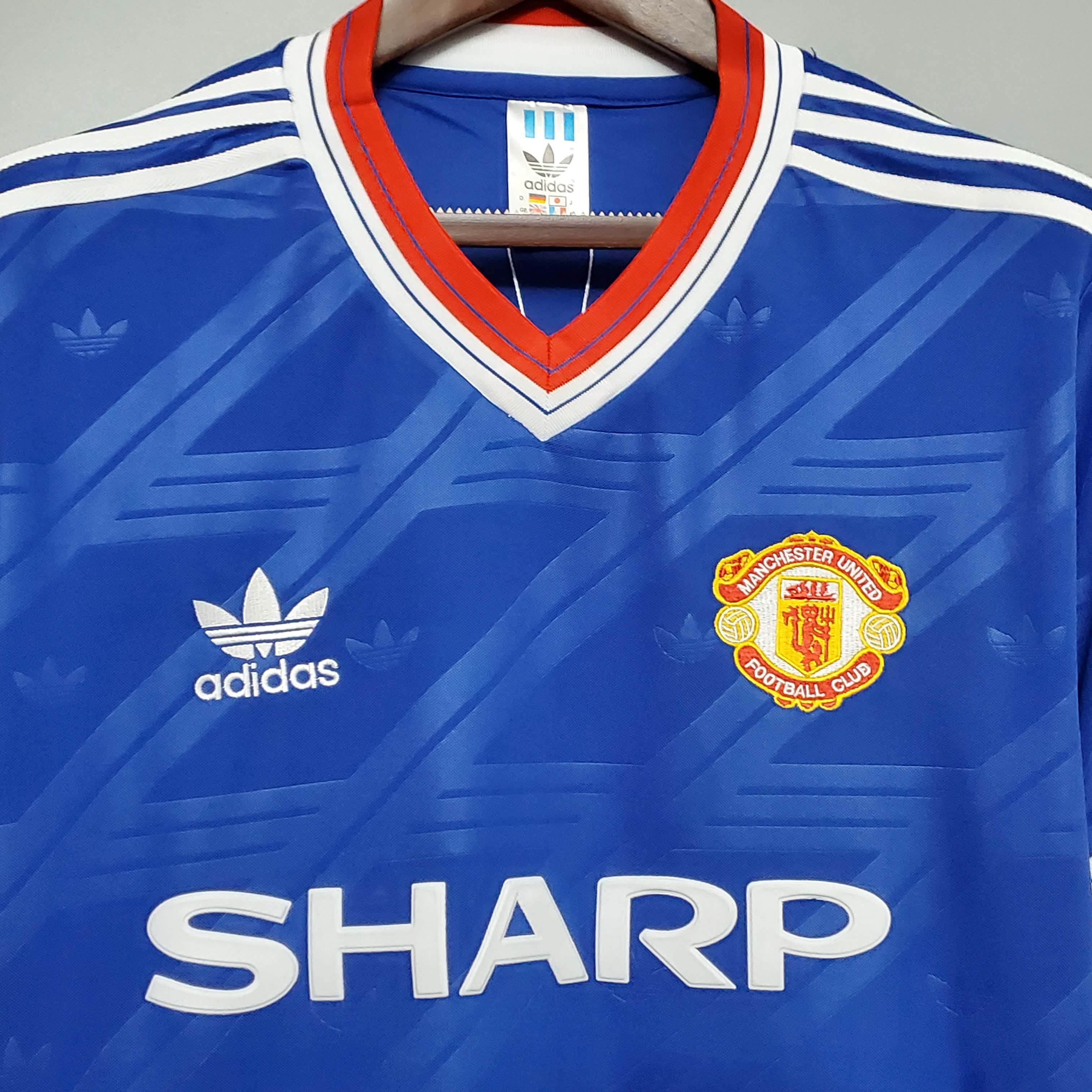 1986/1988 Retro Manchester United Third Away Football Shirt 1:1 Thai Quality:football jersey mysite: unitedjerseyfootball 邓江浪:football