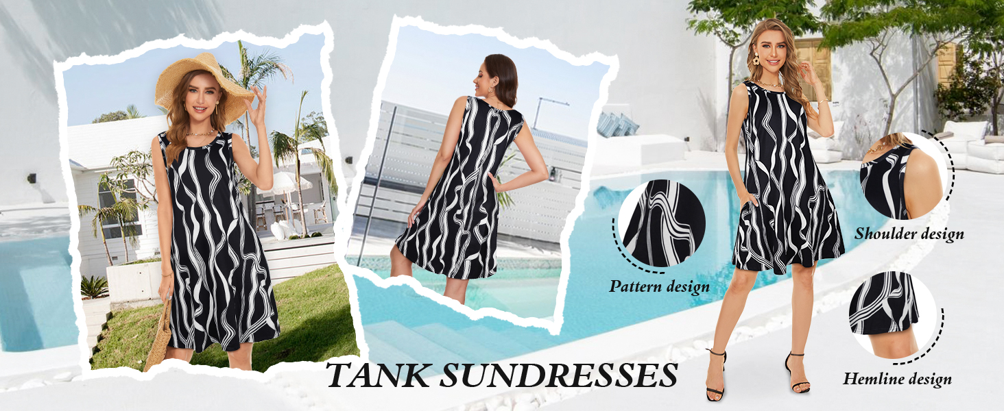 Black and white summer dress