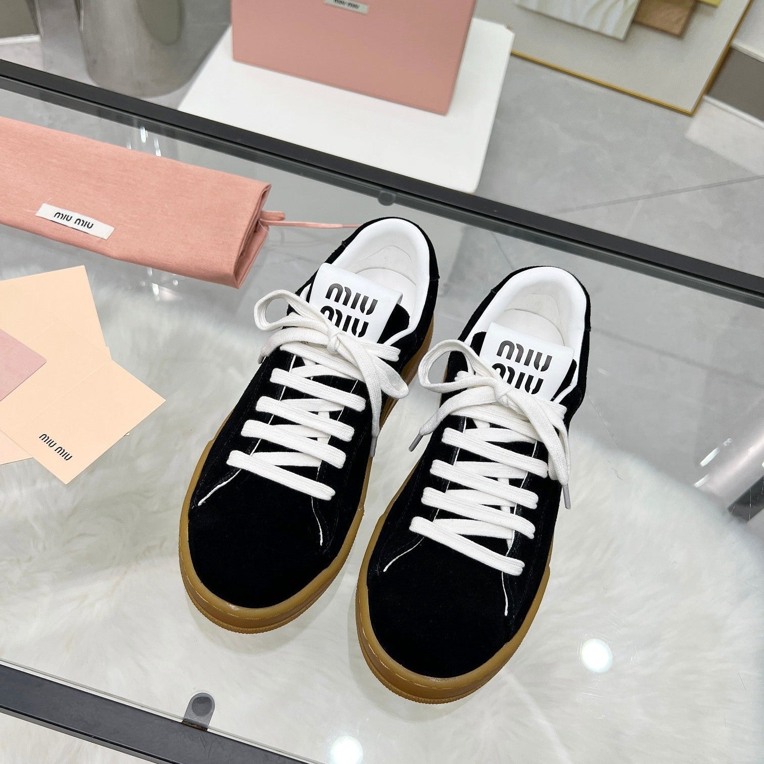 ECRU SNEAKERS IN BLACK SUEDE、mysite、Cacoeks