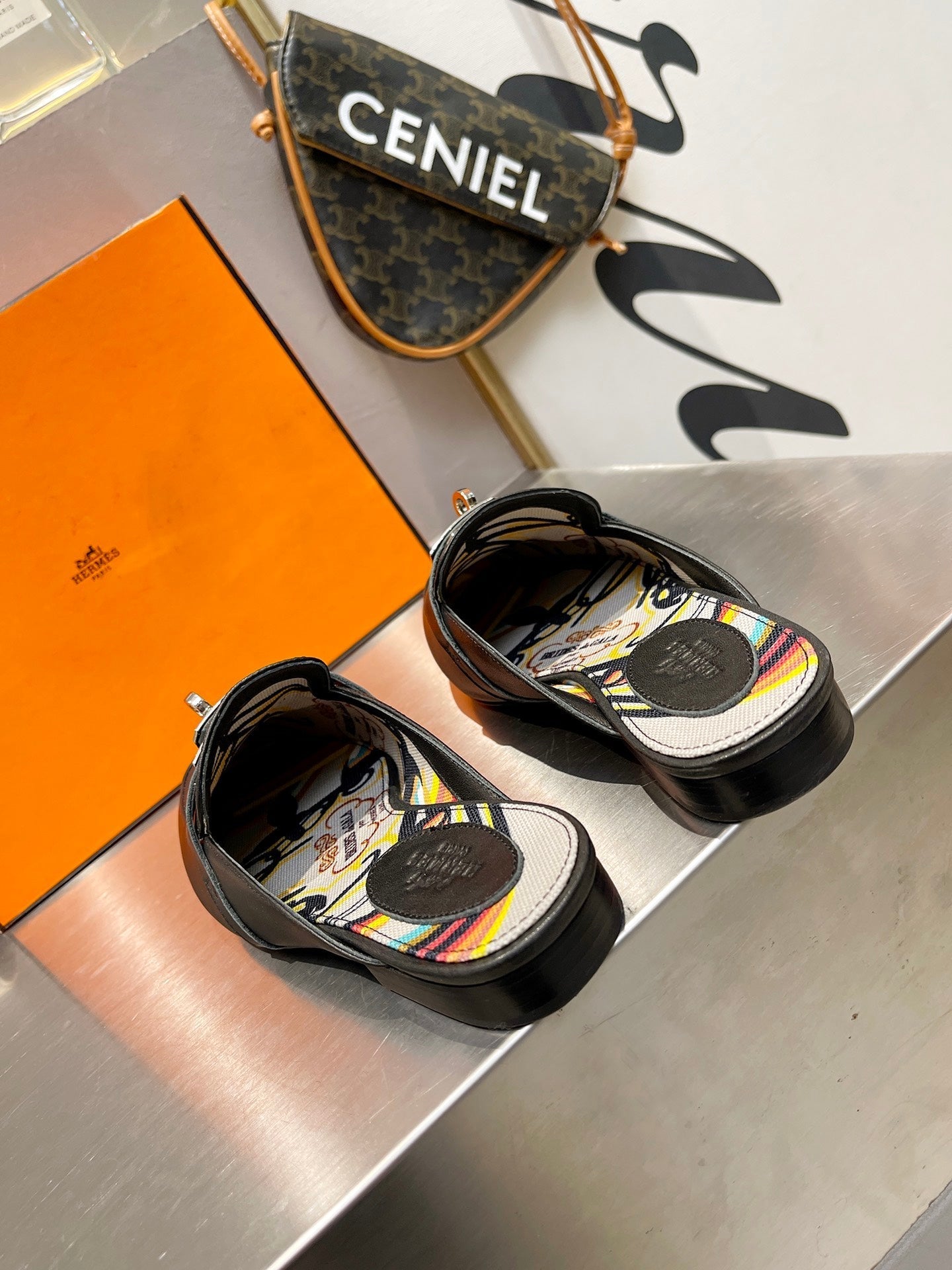 0Z MULE BLACK CALFSKIN WITH PATTERN、mysite、Cacoeks