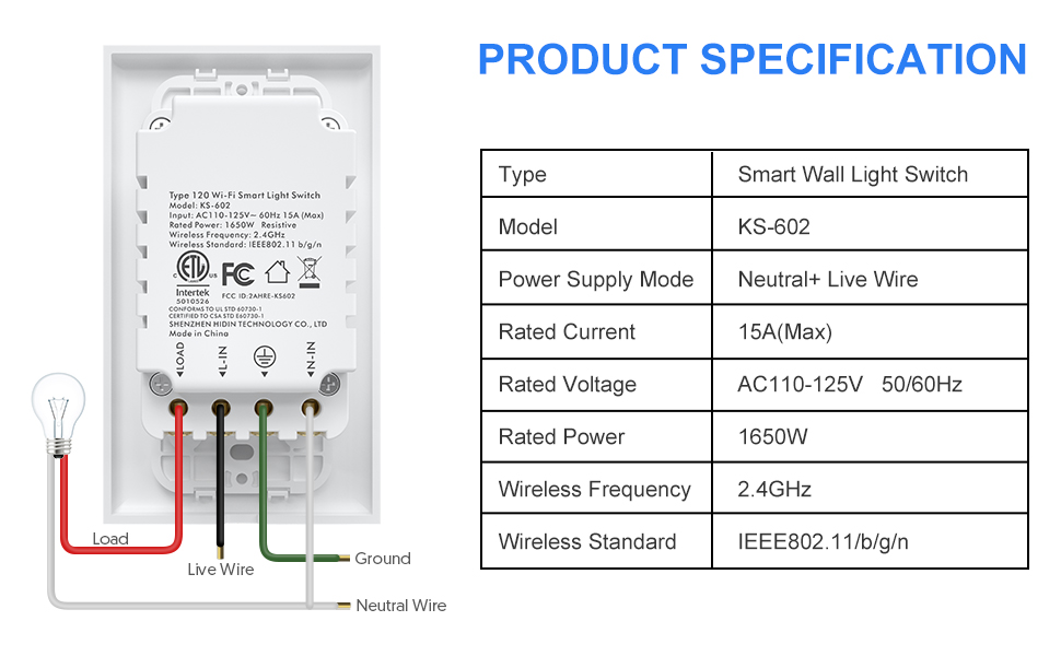 smart switch wifi light switch alexa wall switch