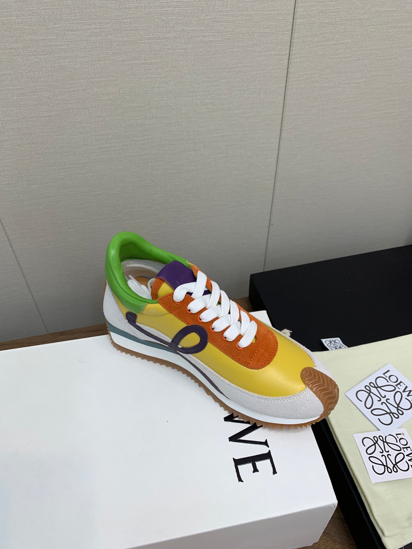 LW FLOW RUNNER SNEAKER LEMON-BRICK SUEDE、mysite、Cacoeks