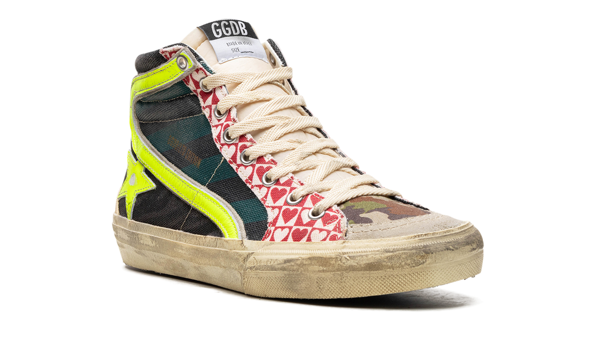 SLIDE CANVAS UPPER SUEDE AND GABARDINE TOE NYLON TONGUE LEATHER STAR AND WAVE "BLACK GREEN ICE YELLOW"、mysite、Cacoeks