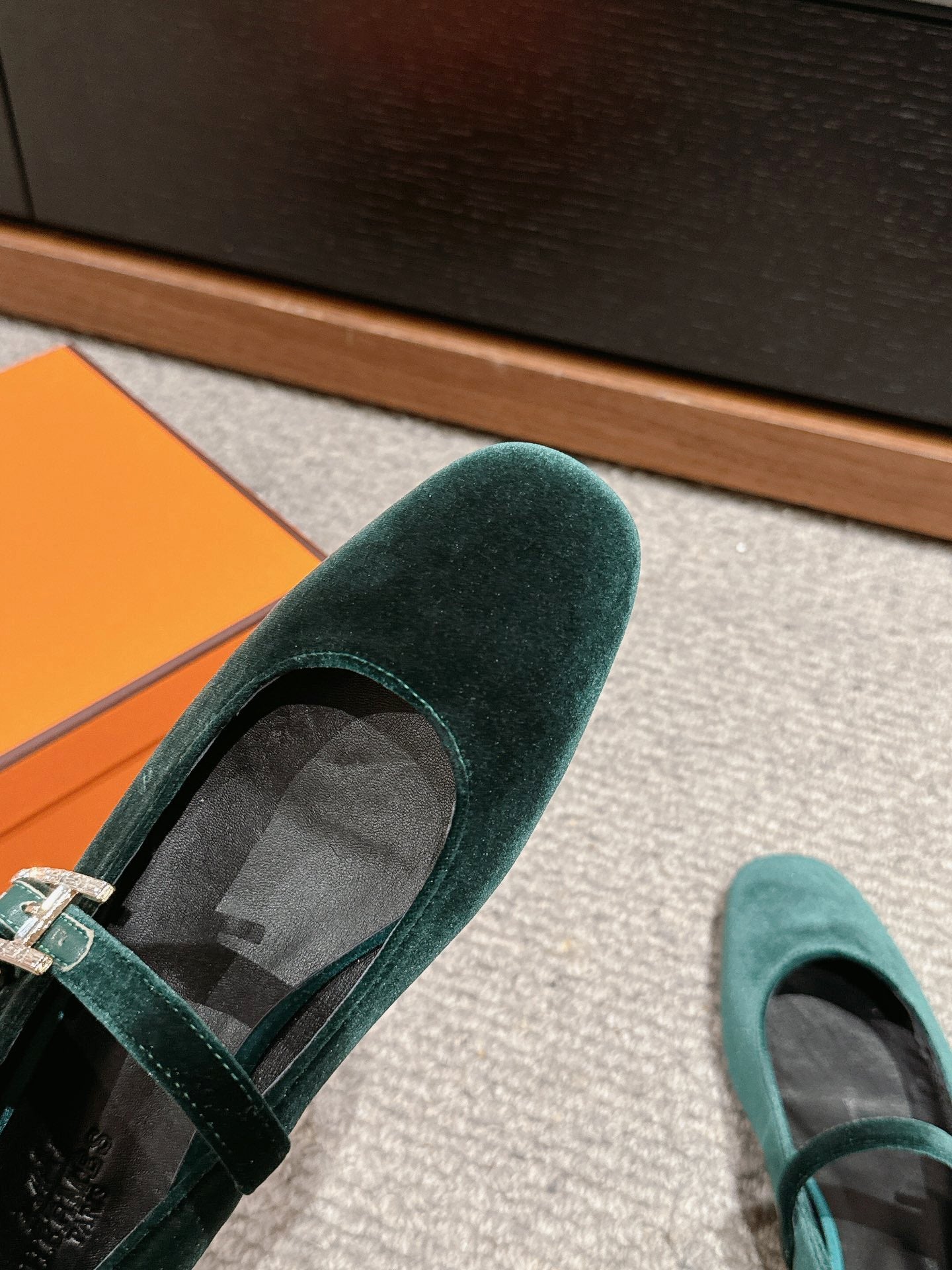 JANE BALLET FLAT CASTLETON GREEN VELVET、mysite、Cacoeks