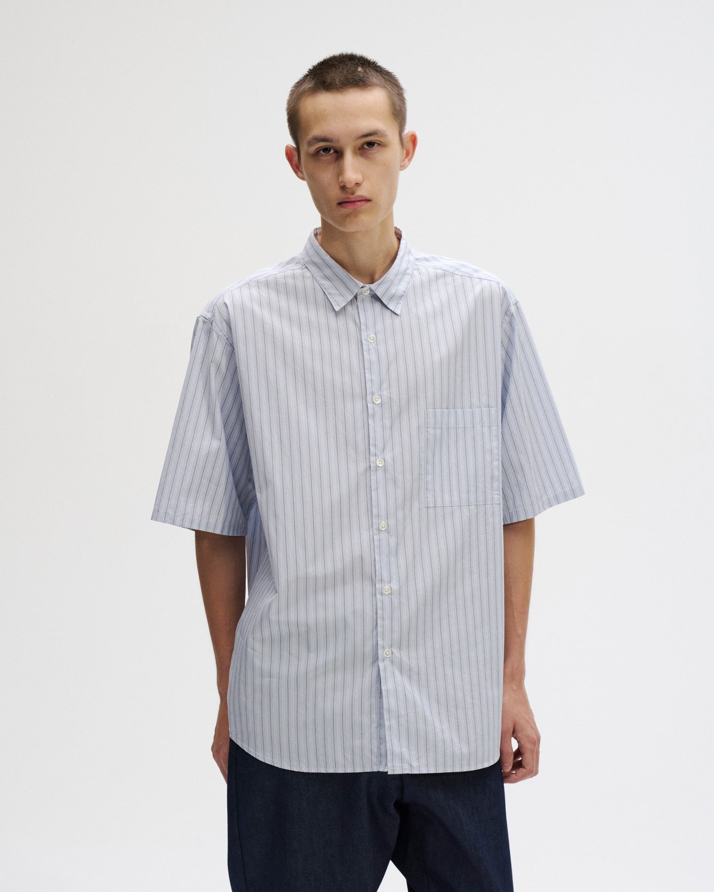 SOPHNET. 25S/S STRIPE RELAX FIT S/S SHIRT  SOPH-250013 