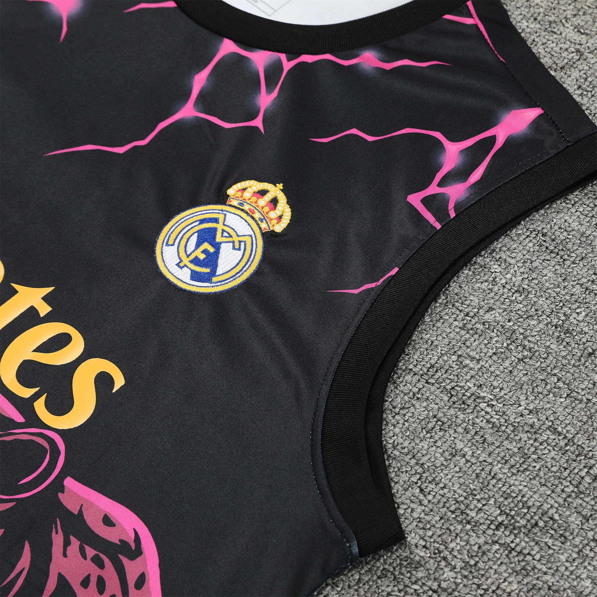 Higojerseys-Real Madrid 24-25 Vest Training Set - Purple & Black Leopard