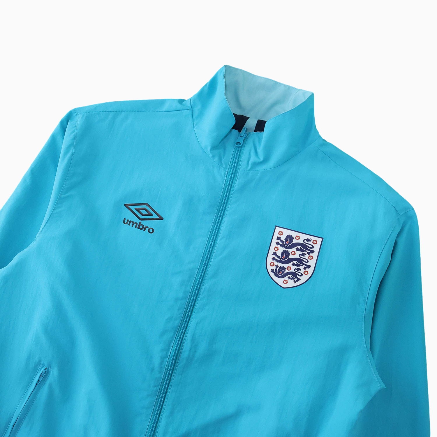 Funinjersey-Retro England 1992 Double Sided Reversible Windbreaker - Blue & Green