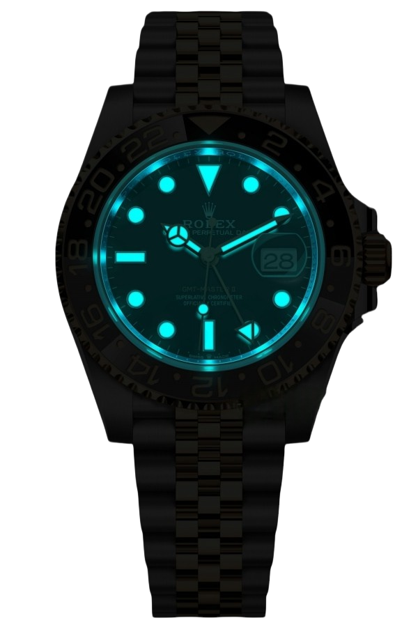 Rolex GMT Master ll 2023 Two ToneJubilee Bracelet Super Clone SwissReplica Watch Ref 126713GRNR3285 Swiss Movement