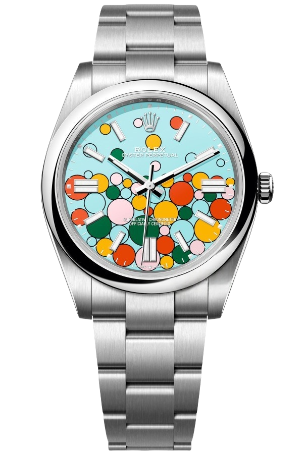 Rolex Oyster Perpetual Super Clone Swiss Replica Watch Ref M124300-0008 Balloon Dial 41mm 3230 Swiss Movement