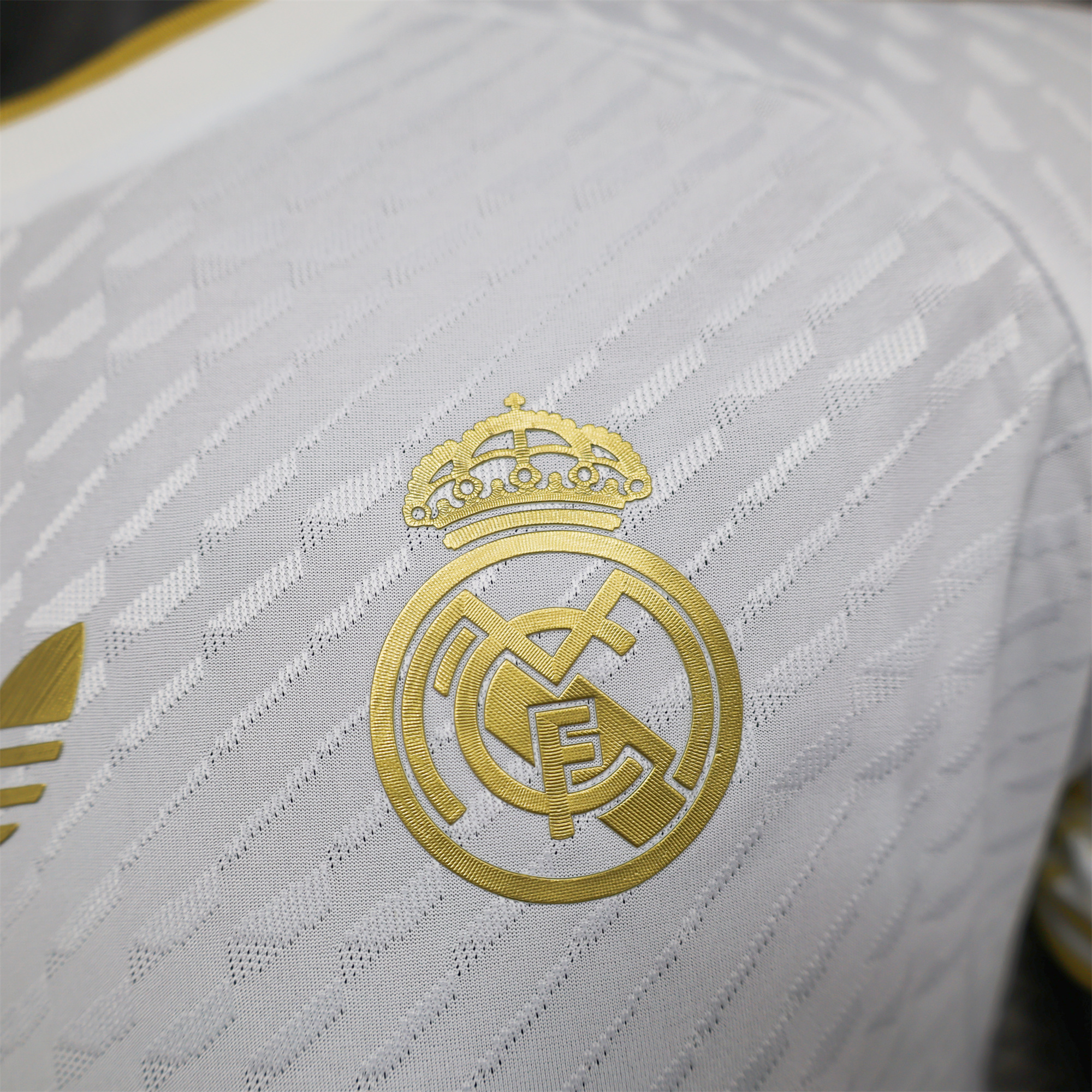 JerseysGala.com | Real Madrid 24-25 Gold Dragons Pattern White Special Edition Jersey - Player Version -Customize Name, Number and Patch | Worldwide Shipping