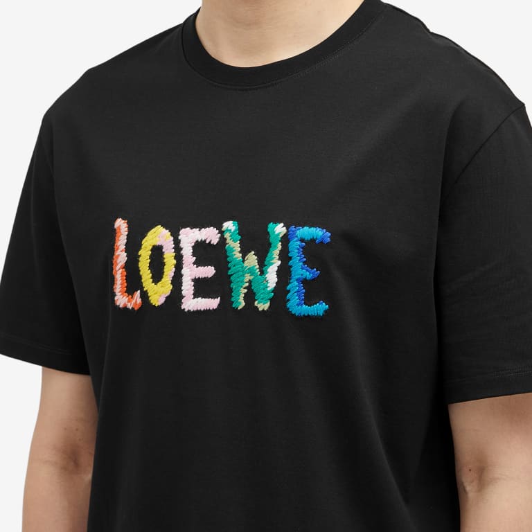 Loewe Logo Cotton Relaxed Fit T-Shirt Black、mysite、Cacoeks