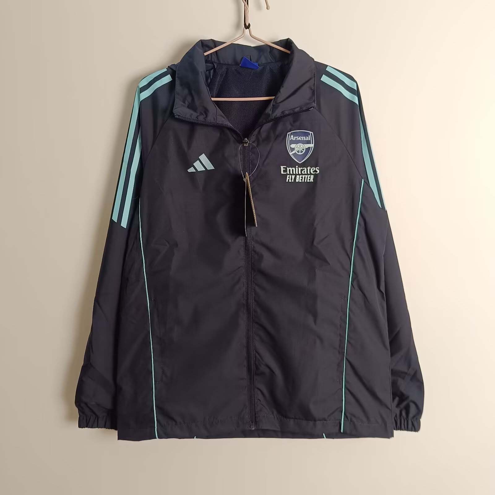 2024/2025 Arsenal Windbreaker black Soccer Jersey 1:1 Thai Quality:football jersey mysite: unitedjerseyfootball 邓江浪:football