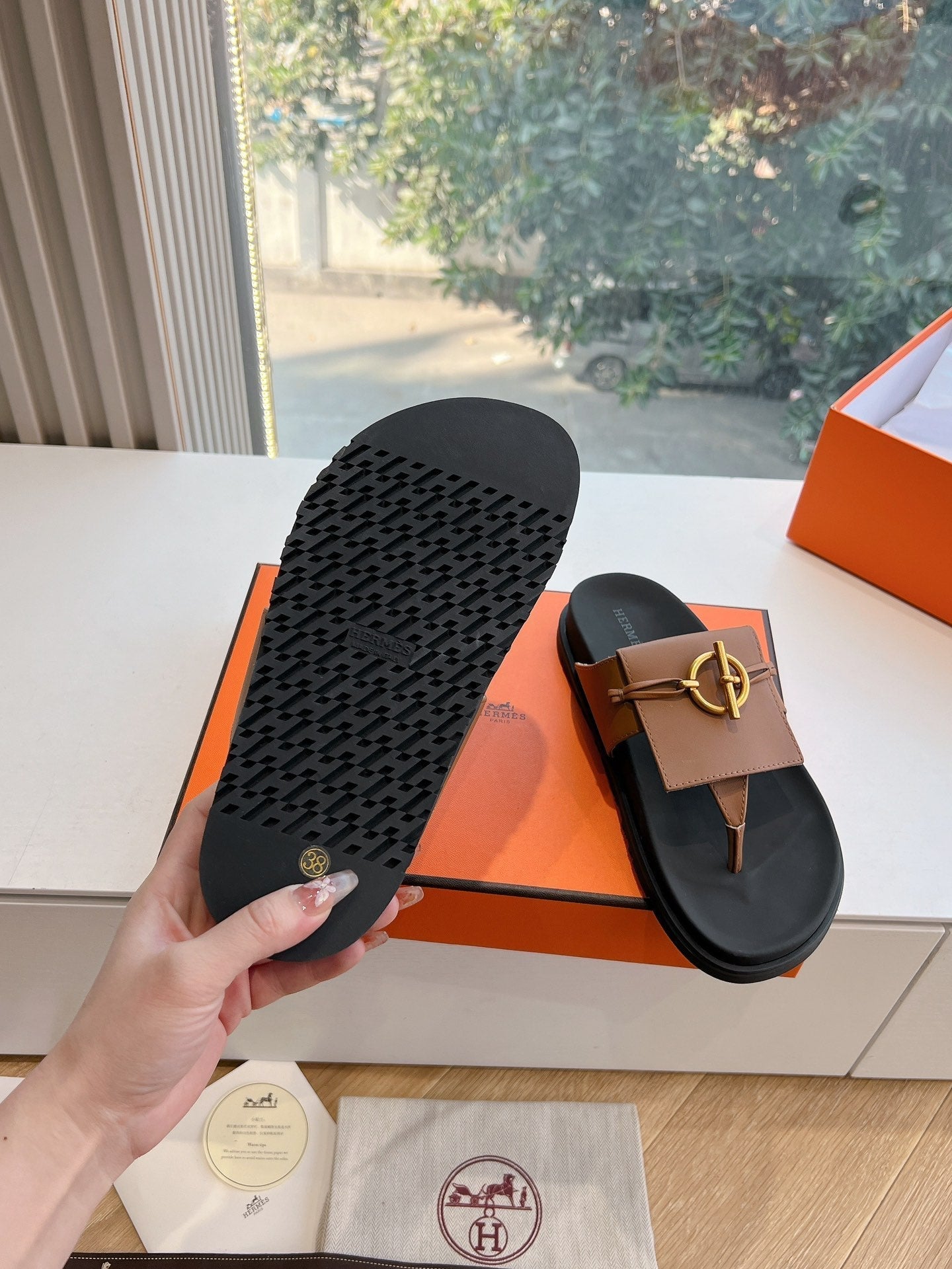 JOYCE SANDAL IN BRONZE BROWN CALFSKIN、mysite、Cacoeks