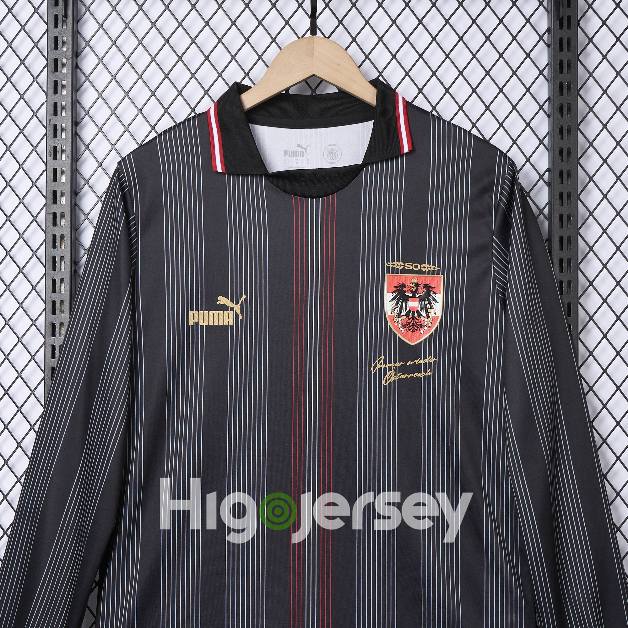 Higojerseys-Austria 2024 50th Anniversary Long Sleeve Jersey - Fans Version
