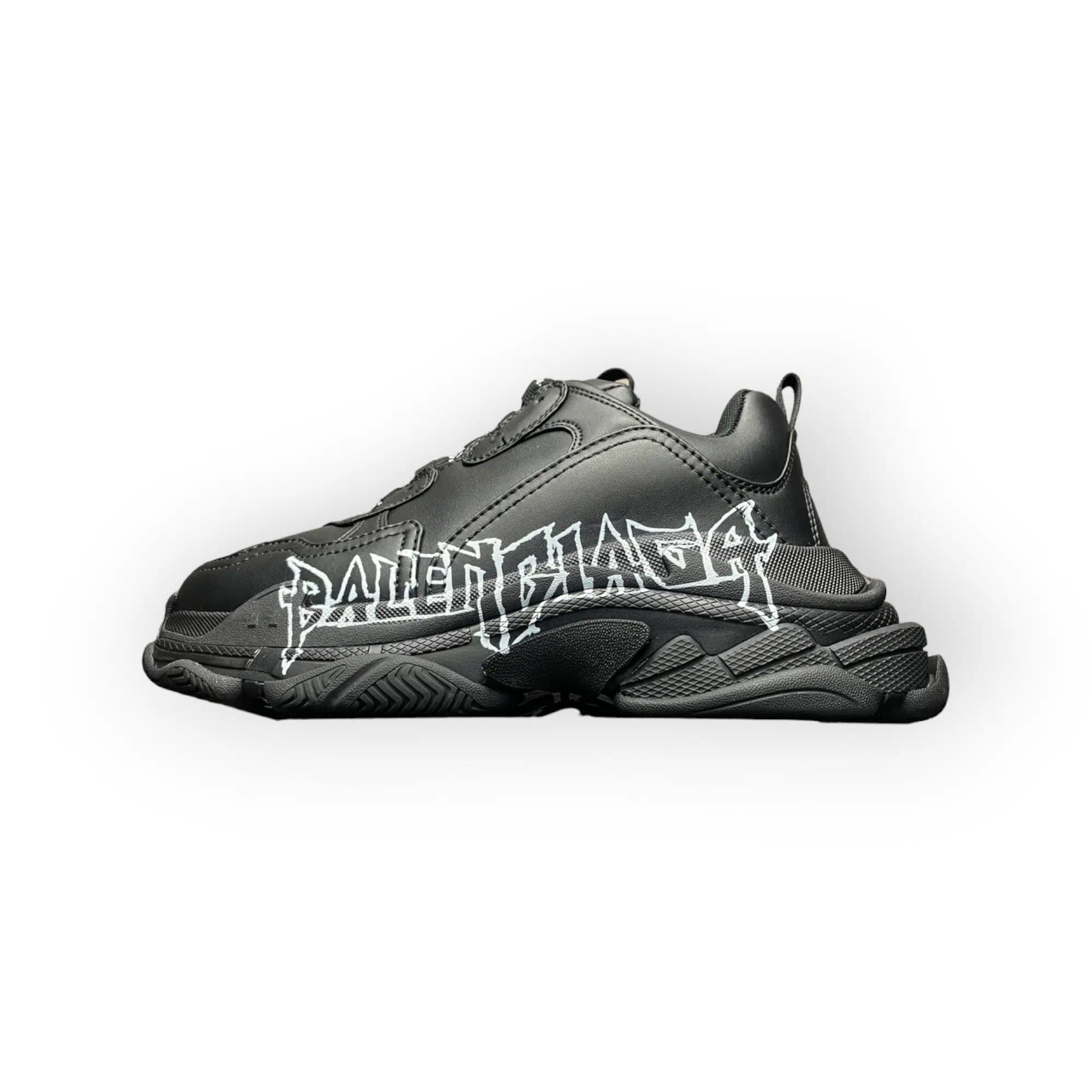 Balenciaga DIY Metal Artwork Printed Triple S Sneaker in Black White、mysite、Cacoeks