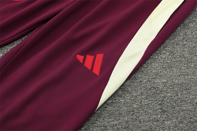 Higojerseys-Bayern Munich 24-25 Long Sleeve Training Set - White & Red