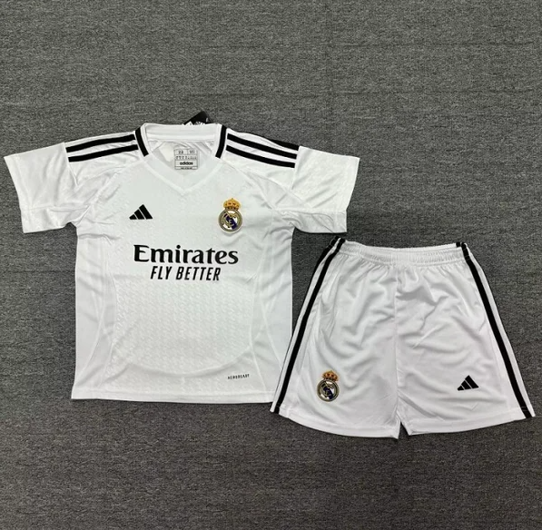 24/25 Real Madrid Home Football Shirt Kids Size Suit-mysite Custom Football Kit- Nextkits