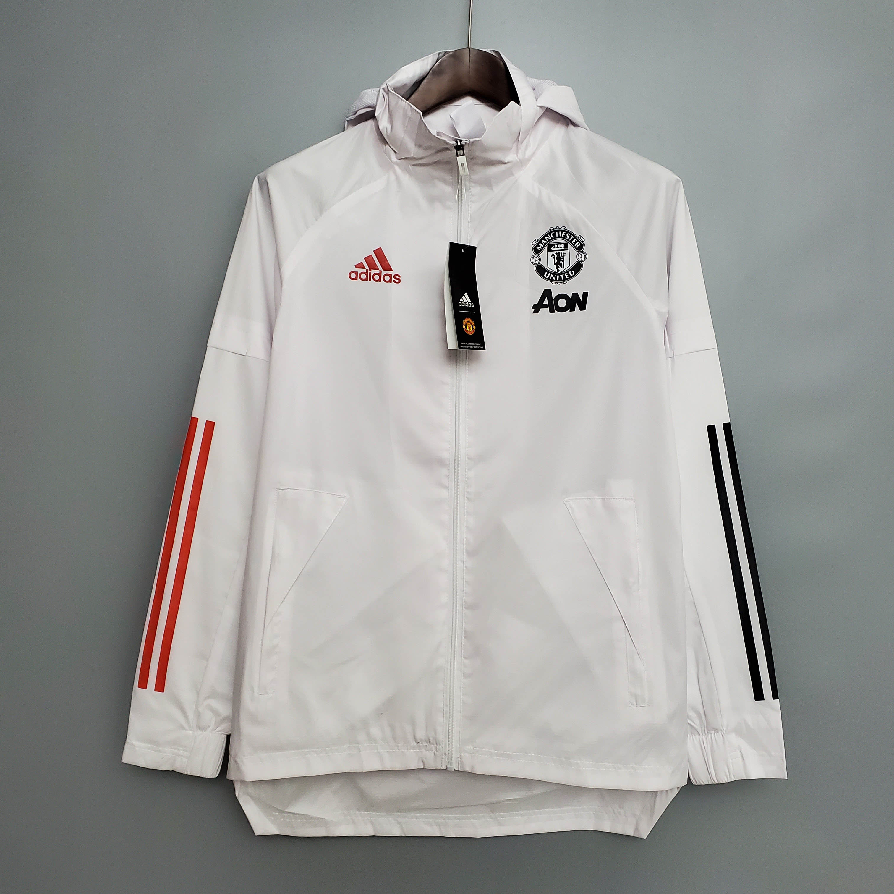2021 Manchester United Jersey Windbreaker White(Black-Red Edge):football jersey mysite: unitedjerseyfootball 邓江浪:football